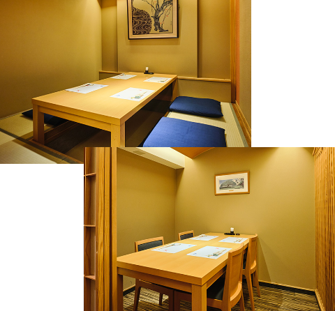 Private rooms for up to 4 to 6 guests per room